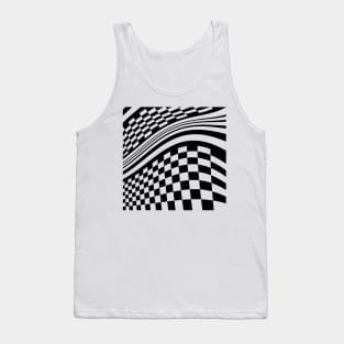 Wonky Warped Abstract Racetrack Tank Top